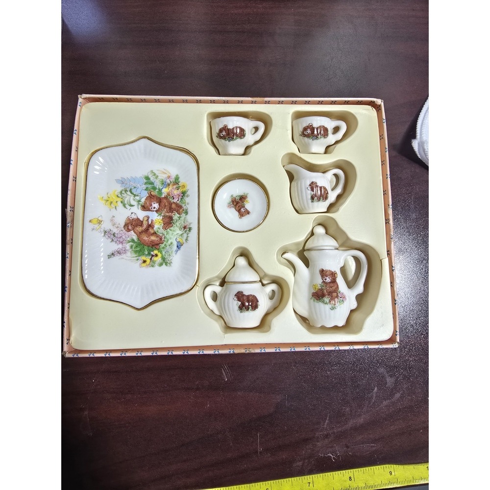 Teddy Bear Themed Miniture China‎ Tea Set